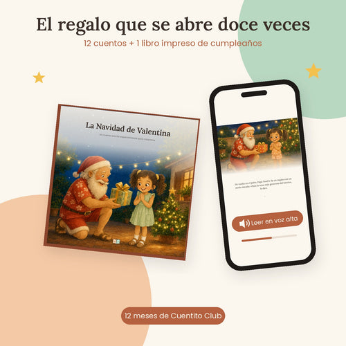 Regalo de 12 meses de Cuentito Club con libro impreso